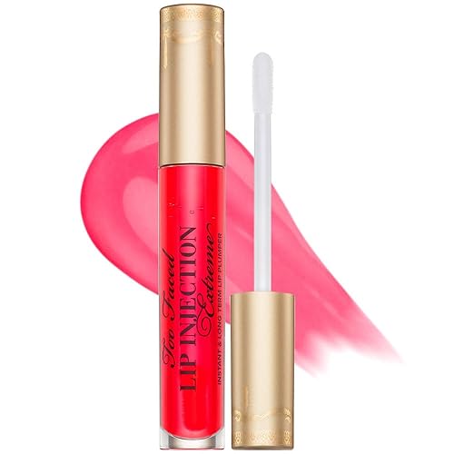 Too Faced Lip Injection Extreme Lip Plumper | Long Lasting Lip Plumping Serum - 05-Strawberry Kiss - 0.14 Fl Oz (Pack of 1)