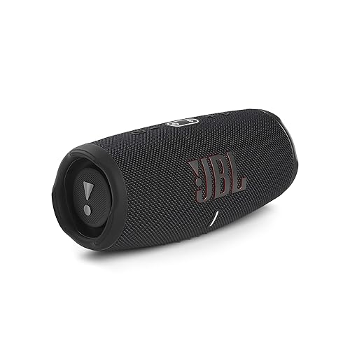 JBL Charge 5 Bluetooth-Lautsprecher in Schwarz – Wasserfeste, portable Boombox mit integrierter Powerbank – Eine Akku-Ladung für bis zu 20 Stunden kabellosen Musikgenuss - Schwarz