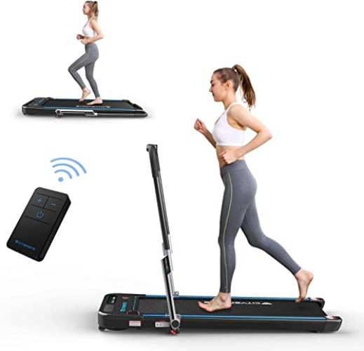 CITYSPORTS Foldable Treadmill, 440W Under Desk Treadmill Machine with Remote Control, Bluetooth Built-in Speaker, Speed ​​1-12km/h Adjustable, Professional Home Treadmill