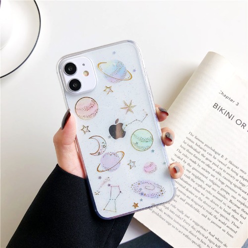 Shimmering Space iPhone Case - iPhone 14 Pro / White