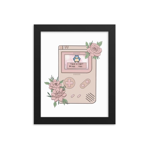 Take a Nap? 8x10 Framed poster | Pokemon - Black