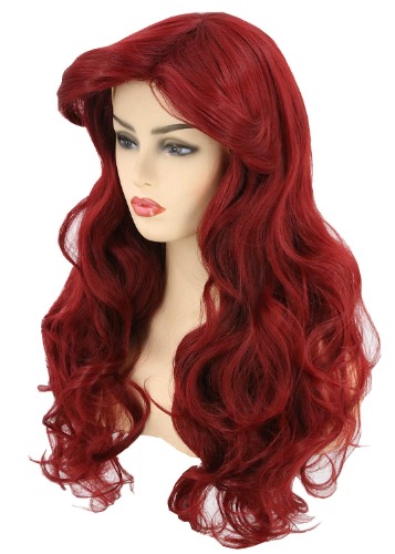 Topcosplay Women's Wigs Long Wave Halloween Cosplay Costume Wigs (Dark Red) - Dark Red