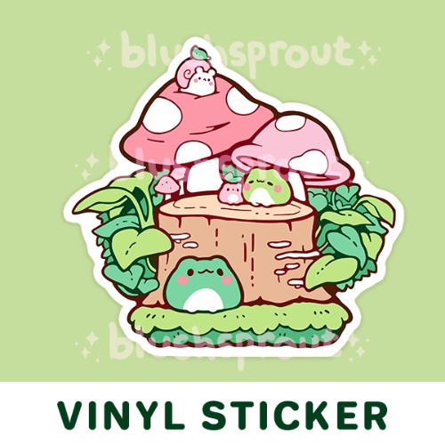 Froggie Mushroom Forest Vinyl Sticker | Default Title