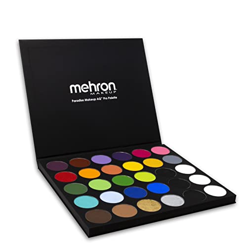 Mehron Makeup Paradise Makeup AQ 30 Color Pro Palette | Magnetic and Refillable Palette | Body Paint & Face Paint | Professional Makeup for Costumes, SFX, Halloween, & Cosplay - Original