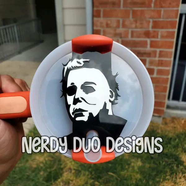 Michael Myers Stanley Name Plate Topper [Quencher H2.0 Version ONLY] » Halloween » Slasher » Halloween Gift » Spooky Season » Scary » Horror