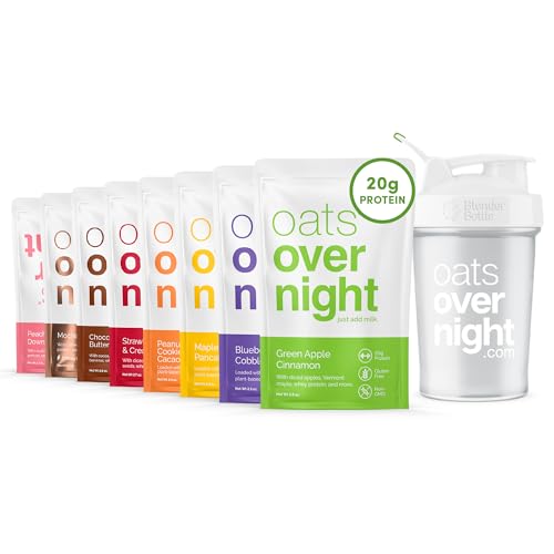 Oats Overnight - Party Variety Pack - (8 Pack + BlenderBottle)
