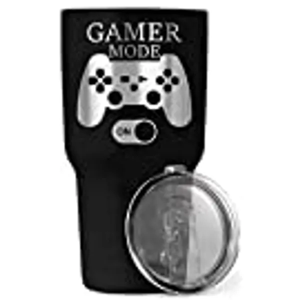 Gamer Gifts for Men - Mode on - Stainless Steel Tumbler Black