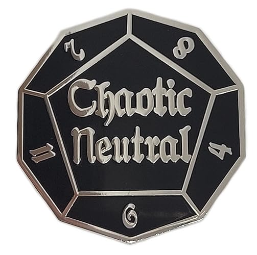 Chaotic Neutral DnD Alignment D12 Dice Enamel Pin