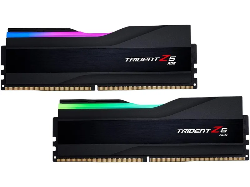 G.Skill Trident Z5 RGB Series (Intel XMP) 32GB (2 x 16GB) 288-Pin SDRAM DDR5 6000 CL36-36-36-96 1.35V Dual Channel Desktop Memory F5-6000J3636F16GA2-TZ5RK (Matte Black) - matte black