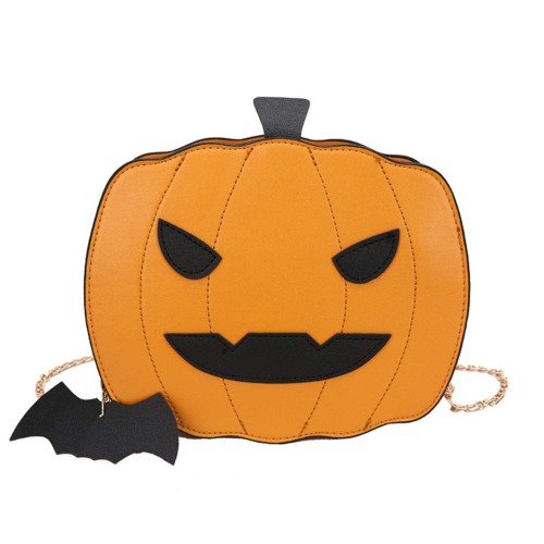 KUANG! Women Pumpkin Shoulder Bag Novelty Devil Crossbody Purse Fashion Halloween Trick or Treat Purses and Handbags - Brown