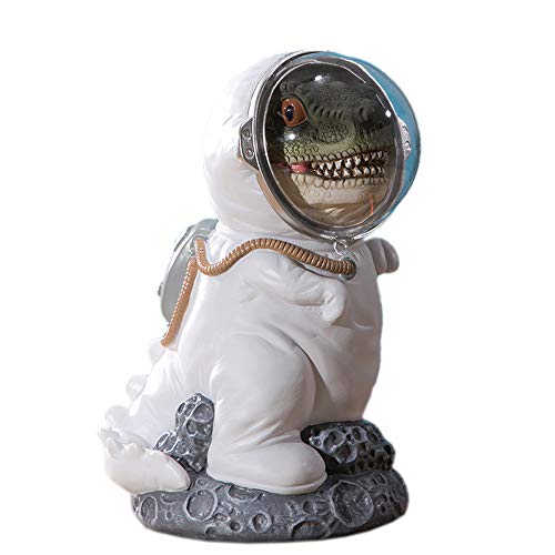 MASSJOY Creative Resin Dinosaur Astronaut Piggy Bank Coin Bank Saving Pot Money Box. - Astronaut T-rex