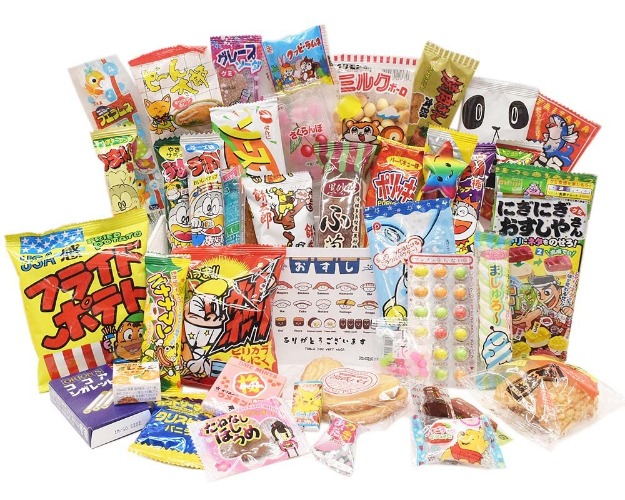 40 Japanese Sweets Assortment Gift "OSUSHI" DAGASHI Set Japanese Candy Japanese Food With OSUSHI sticker Pio big bazar