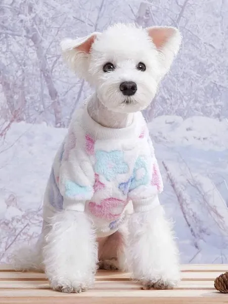 Flower Pattern Pet Sweatshirt, Dog Sweater, Pet Clothing, Dog Clothing, Pet Sweatshirt, Dog Sweatshirt, Puppy Clothes, Puppy Sweater