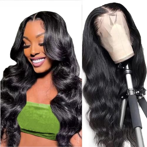 Body Wave Lace Front Wig Virgin Human Hair 13x6 HD Lace Pre Plucked with Baby Hair 180% Density 24 Inch