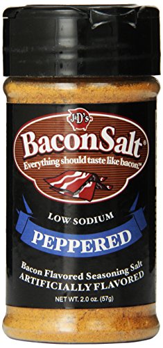 J&D's Bacon Salt, Peppered, 2 Ounce