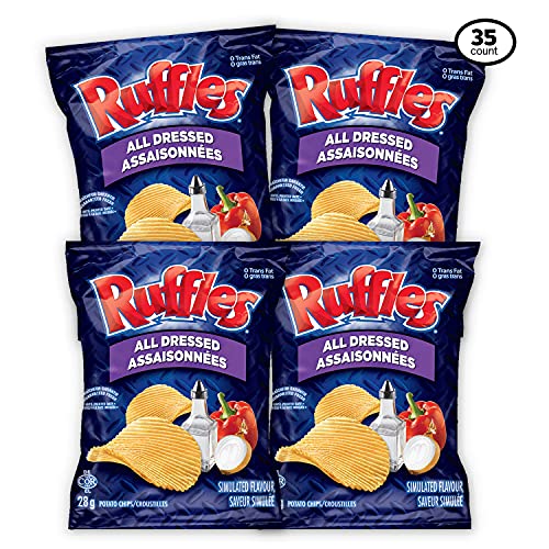 RUFFLES All Dresssed Potato Chips 28g (Pack of 35)