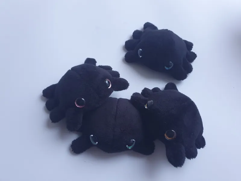 Tarantula spider cute fluffy spider bean. Bean bag spider. Cute spider gift spider lovers stress toy relief. Hand size small spider plush