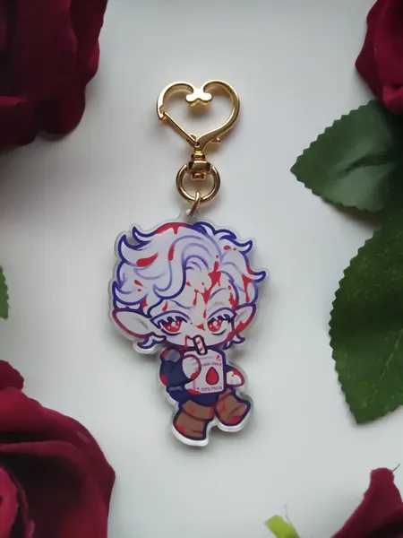 Astarion's Juice Box Acrylic Charm | 2.5" Acrylic | The Pale Elf Keychain | Bag/Purse/Key Accessory | Cute Gift for BG3 Fan