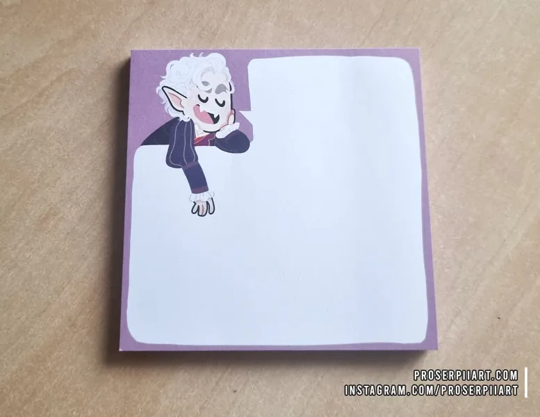 Astarion Memo Pad ,, 10x10cm Notepad ,, Baldurs Gate 3