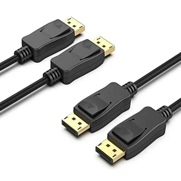 BENFEI DisplayPort to DisplayPort 6 Feet Cable 2 Pack, DP to DP Male to Male Cable Gold-Plated Cord, Supports 8K@60Hz, 4K@144Hz 120Hz, 2K@240Hz Compatible for Lenovo, Dell, HP, ASUS and More