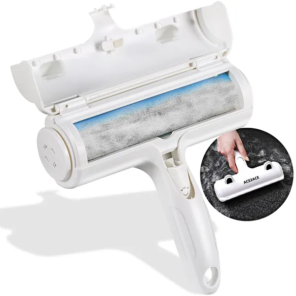 ACE2ACE Togli Peli Animali Rullo Spazzola per Cani e Gatti, Animali Domestici peli Rimozione, Lint Rullo Riutilizzabile Spazzola, Rimuovi la Pelliccia su aree fisse piace Cuccia, Tappeti e Divani