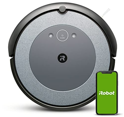 iRobot Roomba i3 (i3152) App-steuerbarer Saugroboter (Staubsauger Roboter), 2 Gummibürsten für alle Böden, Ideal bei Haustieren, Individuelle Anpassung, Kompatibel mit Sprachassistenten, Farbe Cool - Roomba i3