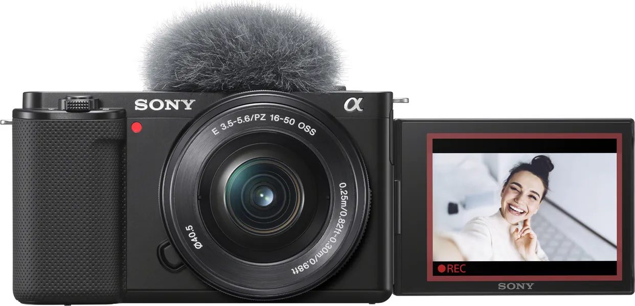 Sony ZV-E10 Mirrorless Camera Crop Frame Kit (E PZ 16-50mm F3.5-5.6 OSS) Black