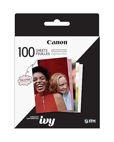Canon ZINK 2 x 3" Photo Sticker Paper Pack (100 Sheets) - 2'X3' (100 sheets) - Paper