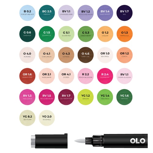 32 NEW Colors Collection | 32pc NEW Colors Brush half-marker Collection