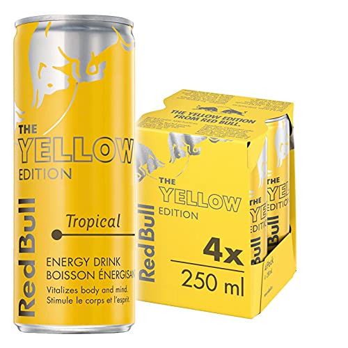 Red Bull Energy Drink, 250ml (12 Pack) - Tropical - 250ml (Pack of 4)