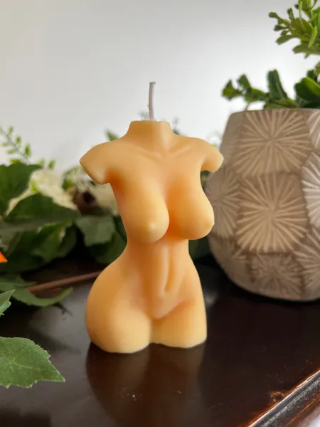 Vegan Soy Female Body Pillar Candles