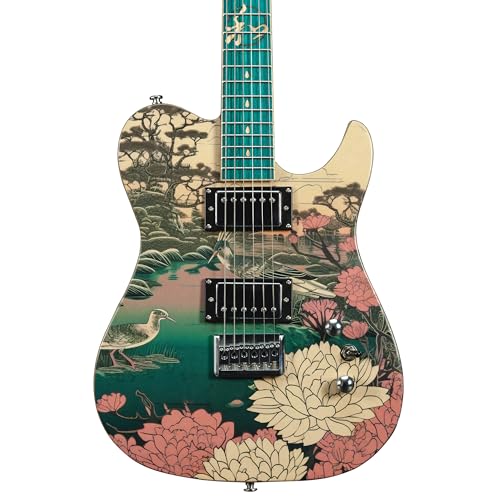 Lindo Koya Electric Guitar | Composite Neck | Luminous Inlays | Japanese Wilderness Graphic Art Finish