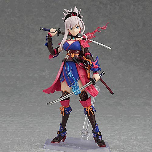 JJRPPFF Miyamoto Musashi Figure, 5.5 Inches Fate/Grand Order Character Model, Standing Posture, Multiple Accessories Replaceable Action Dolls, PVC Material Anime Girl Figma (for Gift Collection)
