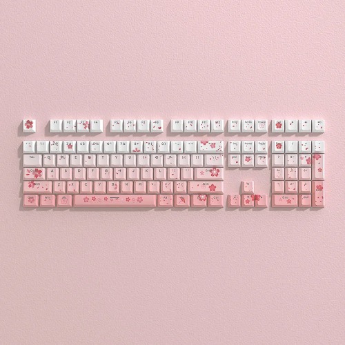 Sakura Blossom Backlit Key Caps Full Set - Cherry Top backlit