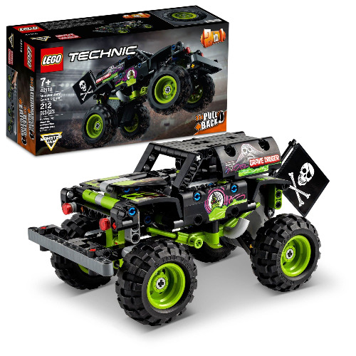 LEGO Technic Monster Jam Grave Digger 42118 Building Toy Set for Kids, Boys, and Girls Ages 7+ (212 Pieces) - 