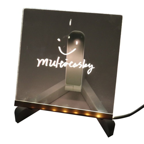 Glowing Acrylic Message Board Set (with 7 Colored Markers) - Small (6x6in)