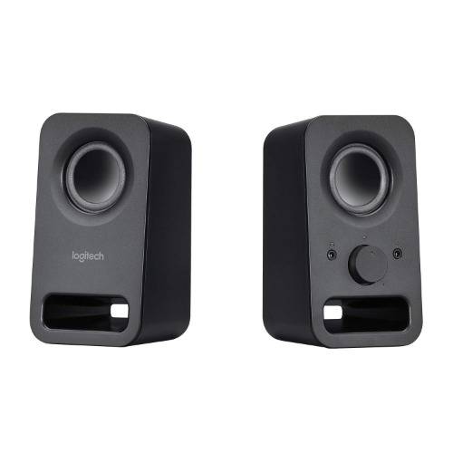 Logitech Z150 PC Speaker, Stereo Sound, 2 Speakers, 6 Watts Peak Power, 3.5mm Input, Right Speaker Controller, Headphone Jack, UK Plug, PC/TV/Mobile Phone/Tablet - Black
