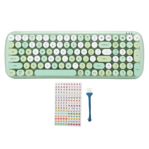 T opiky Wireless Keyboard,Bluetooth 5.1 Multi‑Device Keyboard, 100 keys 6-10m Transmission Distance Ergonomic Quiet Wireless Keyboard, for PC/Laptop/Tablet/Mobile Phone, for Windows/Android/ios