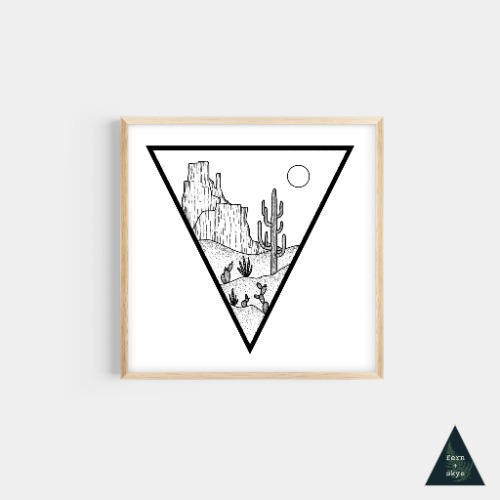 Desert Nature Biome Mini Print by Fern and Skye
