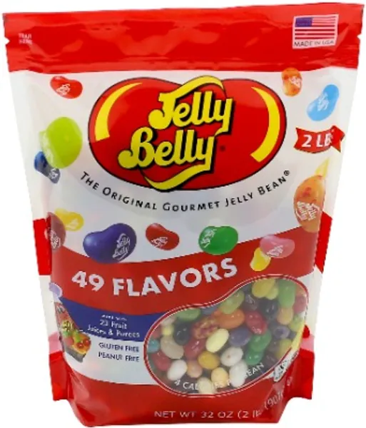 Jelly Belly Jelly Beans, 49 Flavors, 2-Pound Stand-Up Pouch