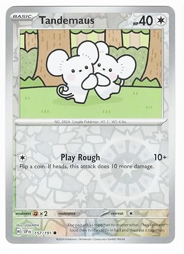 Pokemon - Tandemaus 157/191 – Surging Sparks – Reverse Foil – Single Card