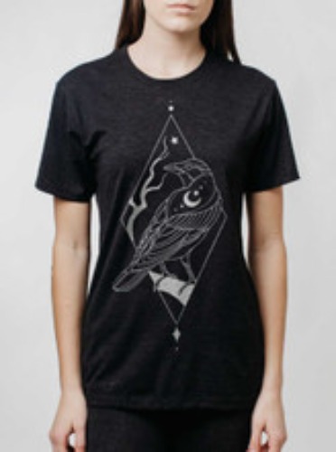 Raven - White on Womens Unisex T Shirt