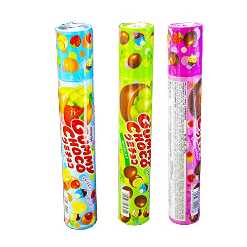 Meiji Gummy Chocolate In Tube (Strawberry Muscat and Mix Fruit, 3)