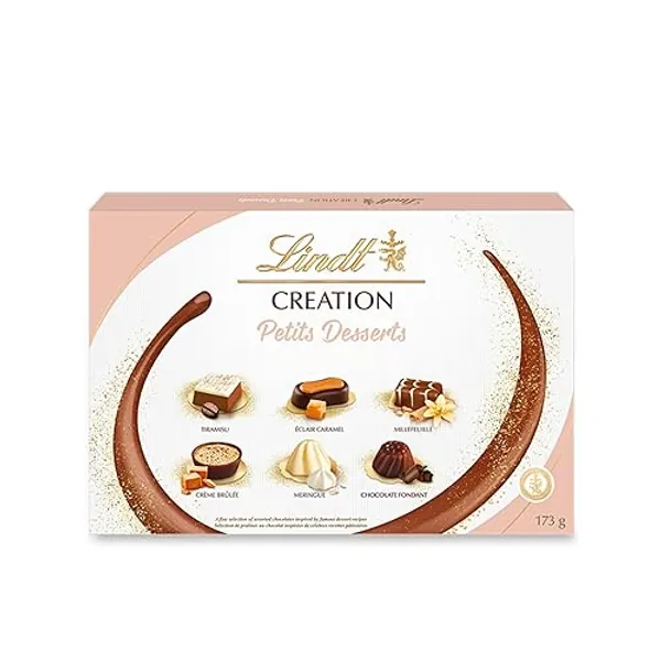 LINDT CREATION Petits Dessert Chocolate Gift Box, Assorted Chocolate Varieties, 173 Gram, Gift Box, Christmas Chocolate Holiday Gift