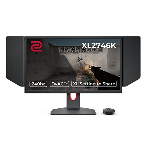BenQ ZOWIE XL2746K 27" Gaming Monitor 240Hz | DyAc+ | Color Vibrance | Black eQualizer for Competitive Edge | Enhanced Height, Tilt and Base Adjustment | XL Setting to Share | S-Switch | Shield | VESA - 27-Inch - 240Hz, DyAc+, XL Settings to Share, S-Switch Included - Monitor