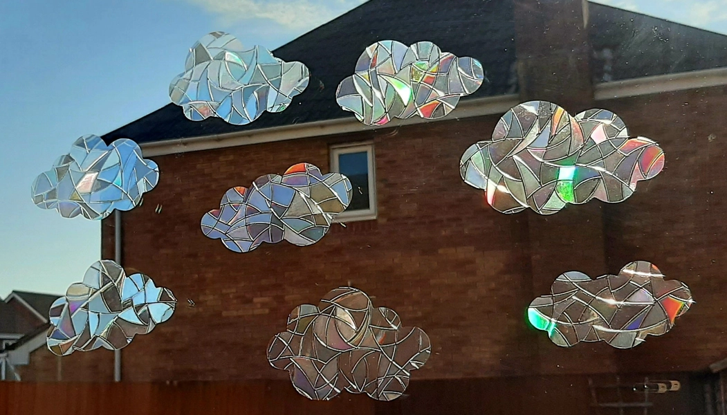 Rainbow 8Mix Suncatcher Sticker Clouds,Rainbow Maker Sun catcher for Window Film Prism Cling,Decal Decoration Home, Car Accessories,Birthday