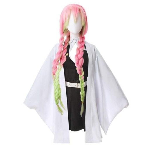 ACTASITEMS Demon Slayer Cosplayset Anime Cosplay-kimono-kostym, vuxnaarn – en mängd olika stilar att välja mellan - XL - kanroji mitsuri