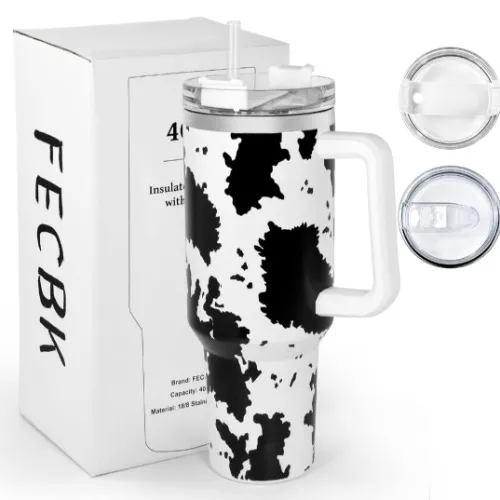 40oz Cow Print Tumbler