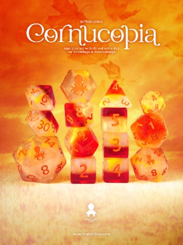 Cornucopia 14pc Dice Set inked in Orange | Default Title