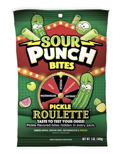 Sour Punch Bites Pickle Roulette, 5 Oz Bag